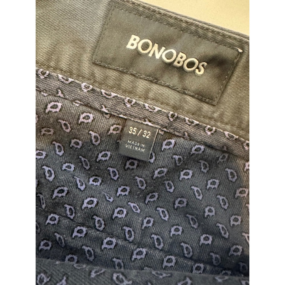 Bonobos Mens 35x32 Gray Cotton Blend Casual Chino‎ Pants - Picture 2 of 5